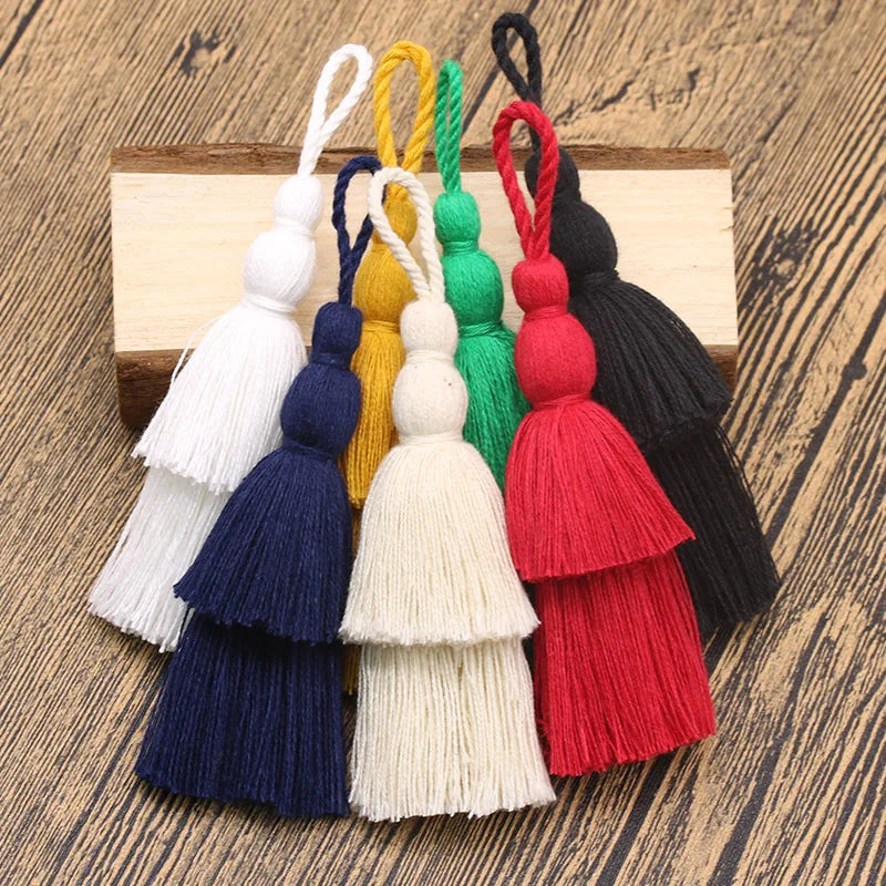 12cm Cotton Tassel Double Layer Fringe Hanging Tassel