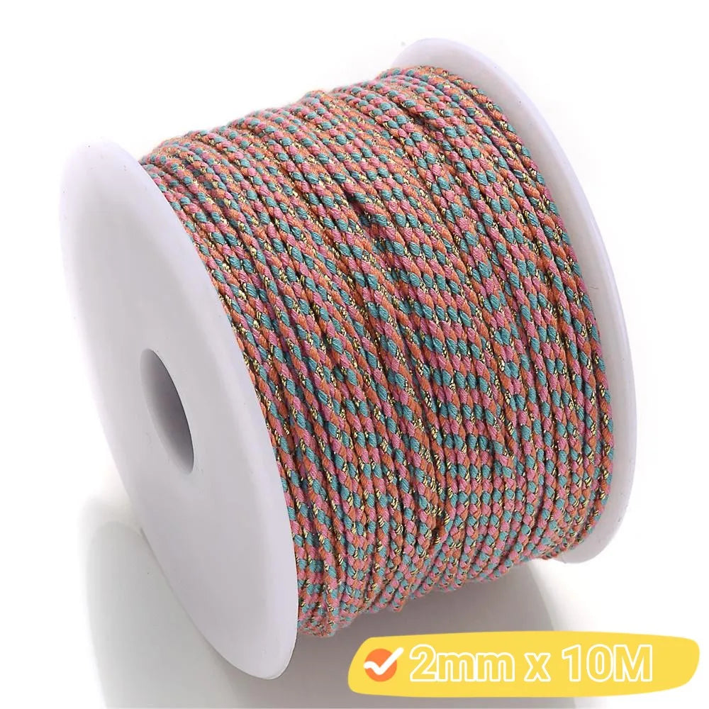 2mm Natural Cotton Rope Colorful Cord