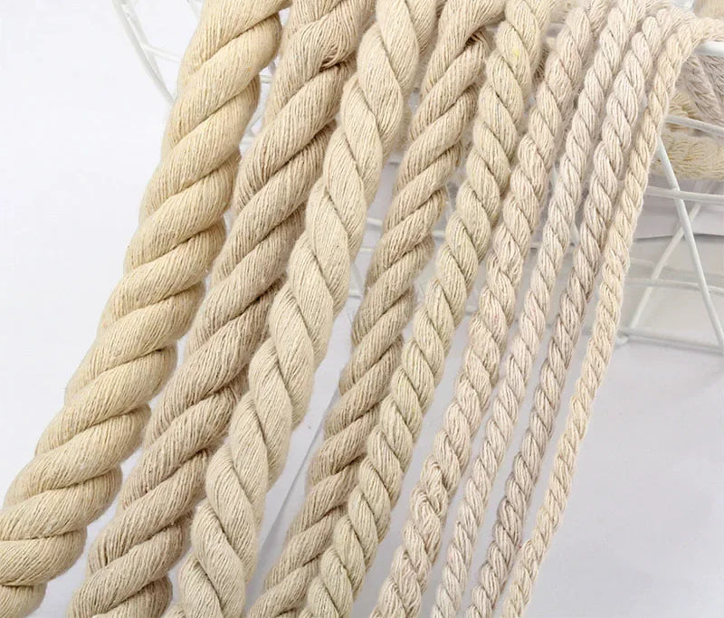 5/6/7/8/10/12/15/18/20mm Twisted Cotton Rope Cord