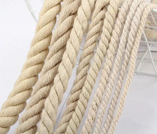 5/6/7/8/10/12/15/18/20mm Twisted Cotton Rope Cord