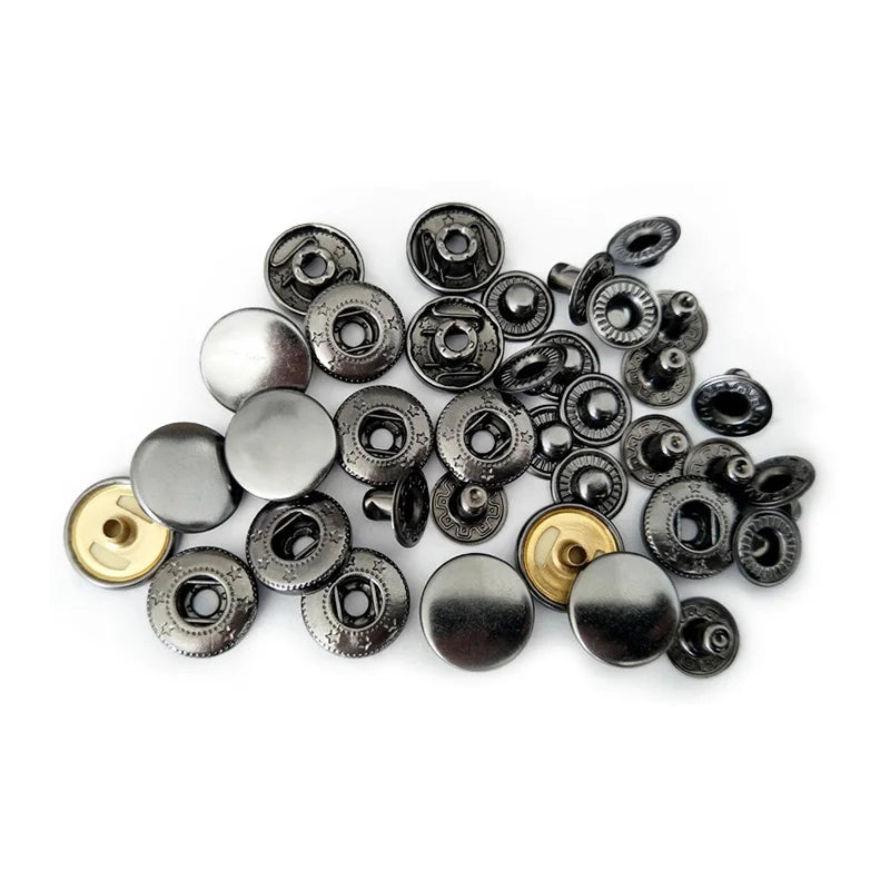 10-20mm Copper Material Four Buckle Pack Metal Press Studs Sewing Button