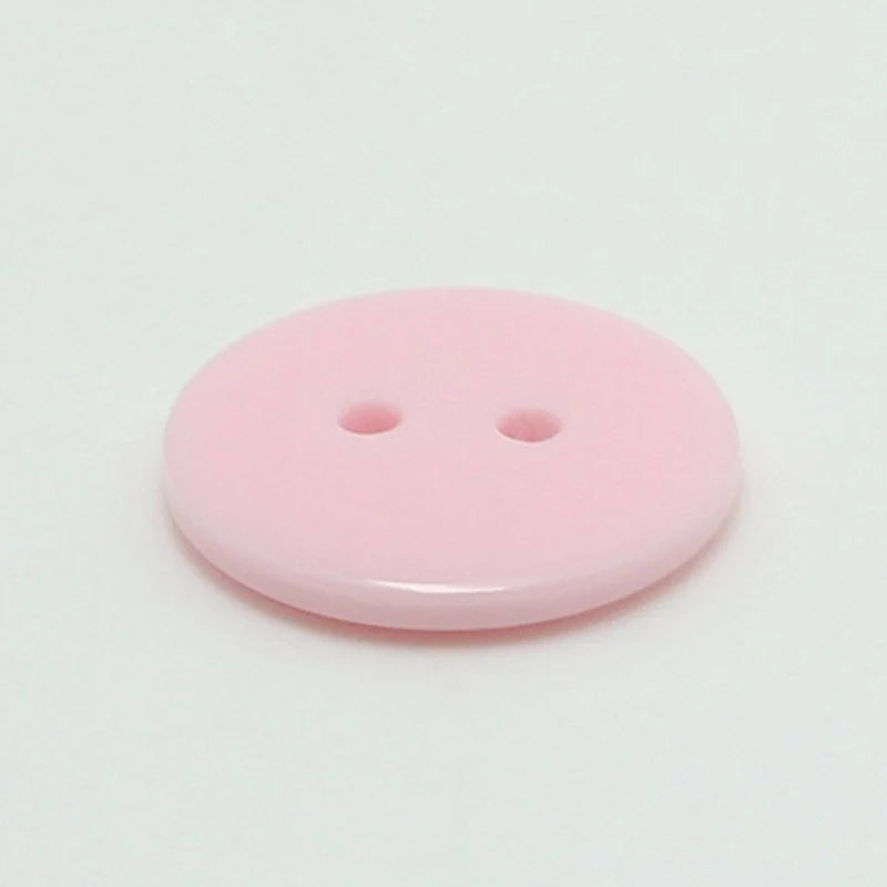 9-25MM High Quality Round Flatback 2 Holes Solid Color Resin Buttons