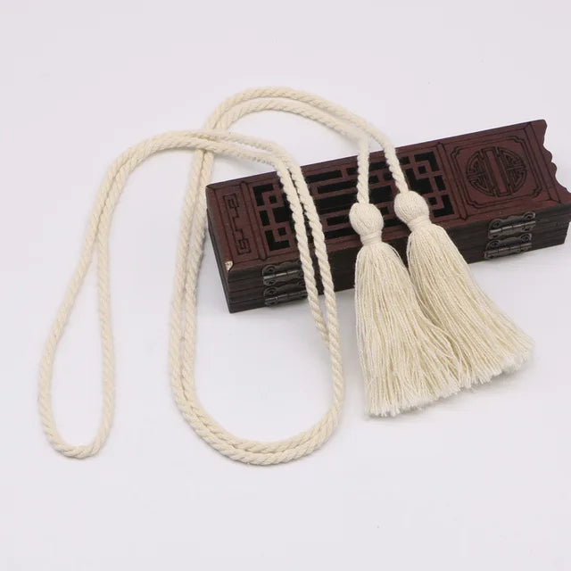 Color Double-end Pure Cotton Long Tassels Trim