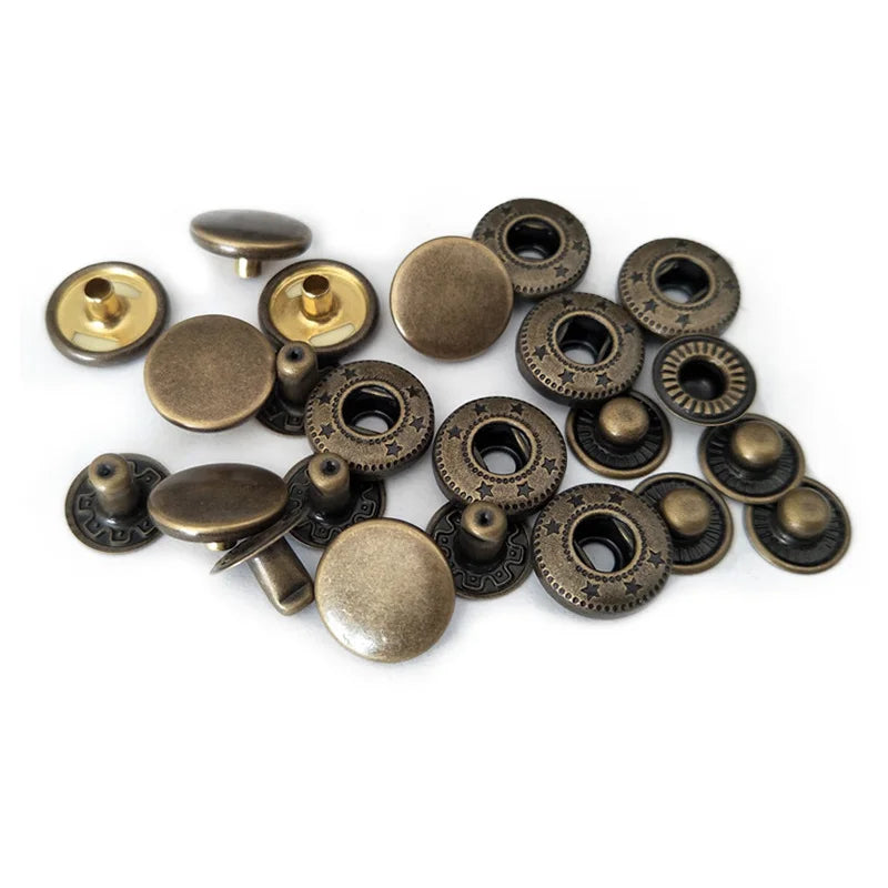 10-20mm Copper Material Four Buckle Pack Metal Press Studs Sewing Button