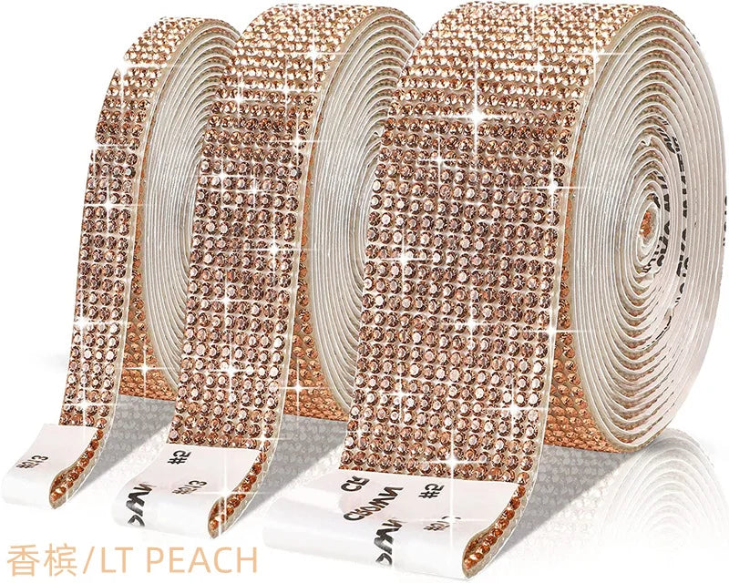 Self Adhesive Crystal Rhinestone Sticker Diamond Ribbon