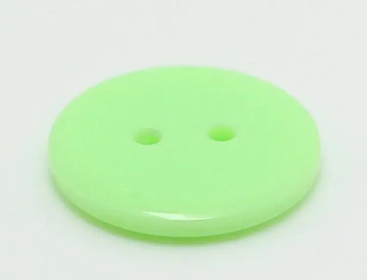 9-25MM High Quality Round Flatback 2 Holes Solid Color Resin Buttons