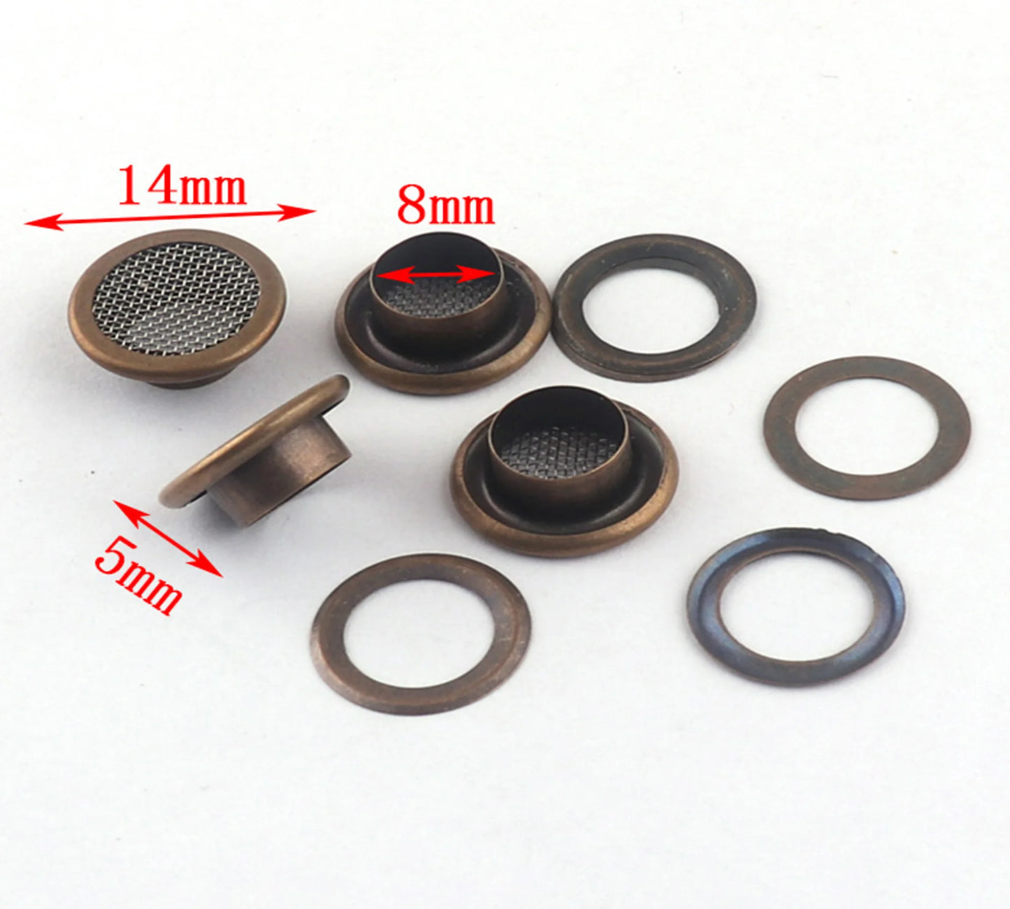 Bronze Metal Eyelets Grommets With Washers 8mm Metal Grommet Eyelets