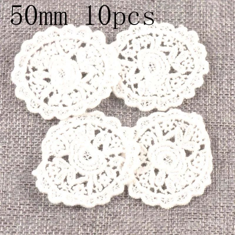 Flower White Lace Applique Mesh Trim