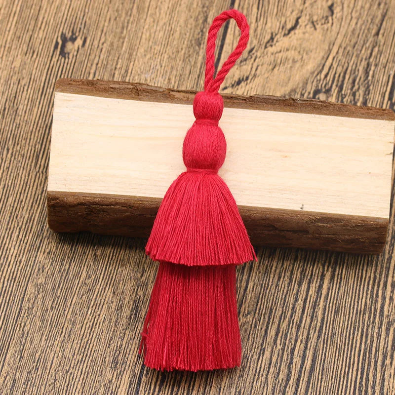 12cm Cotton Tassel Double Layer Fringe Hanging Tassel