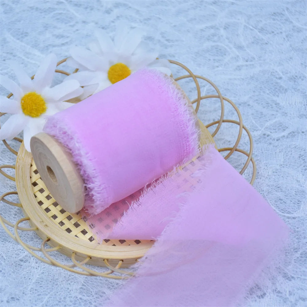 Handmade Silk Chiffon ribbons