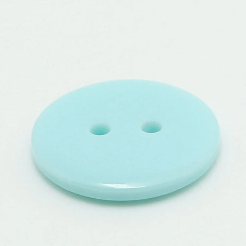 9-25MM High Quality Round Flatback 2 Holes Solid Color Resin Buttons