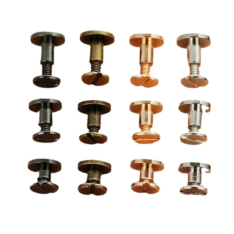 Flat Belt Screws Luggage Leather Craft Nail Rivets