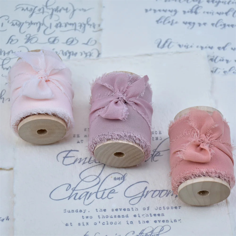 Handmade Silk Chiffon ribbons